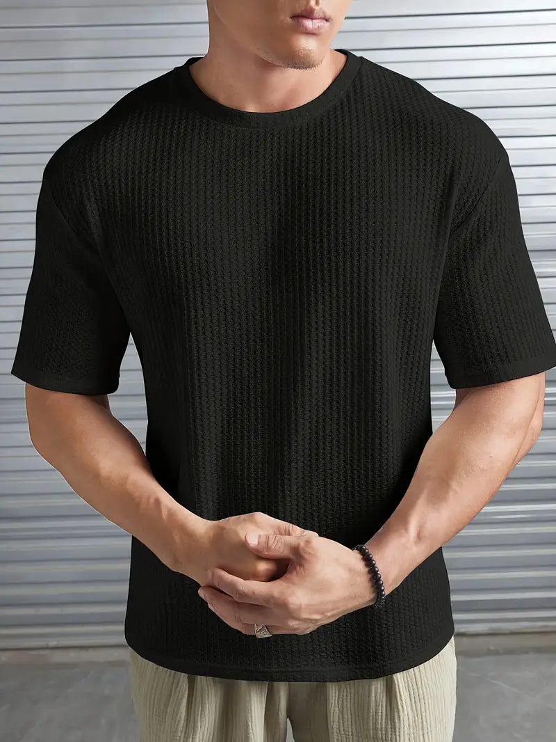 Men's Round Neck Polyester Casual T-shirt (Pack of 4)