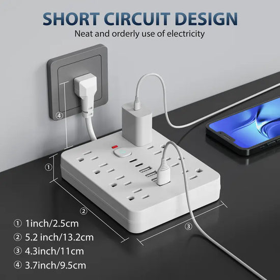 Worldwide Travel Adapter with Built in Dual USB Charger Ports