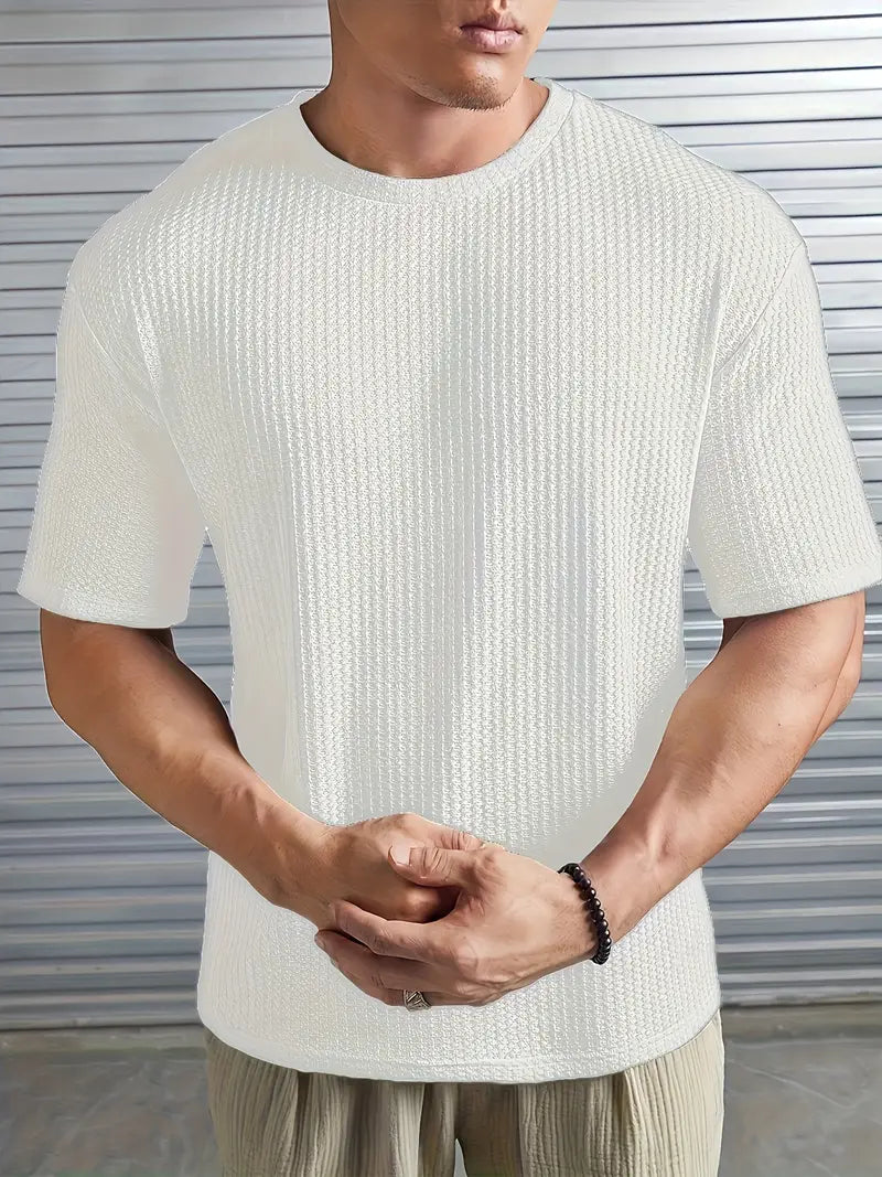 Men's Round Neck Polyester Casual T-shirt (Pack of 4)
