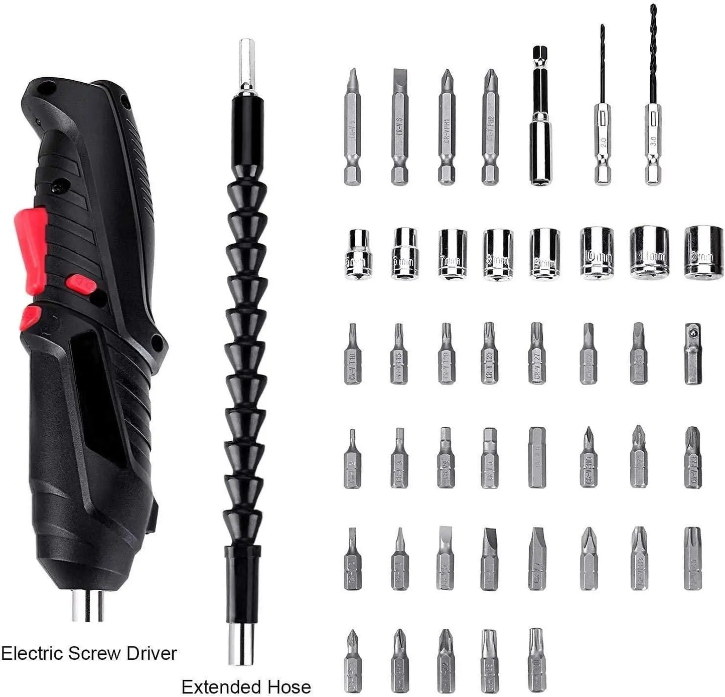 Multipurpose 40 in 1 Screwdriver Socket Set and Bit Tool Kit Set - Metal Electric Screwdriver Bit Set
