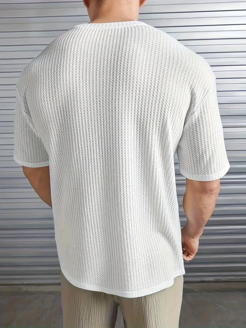 Men's Round Neck Polyester Casual T-shirt (Pack of 4)