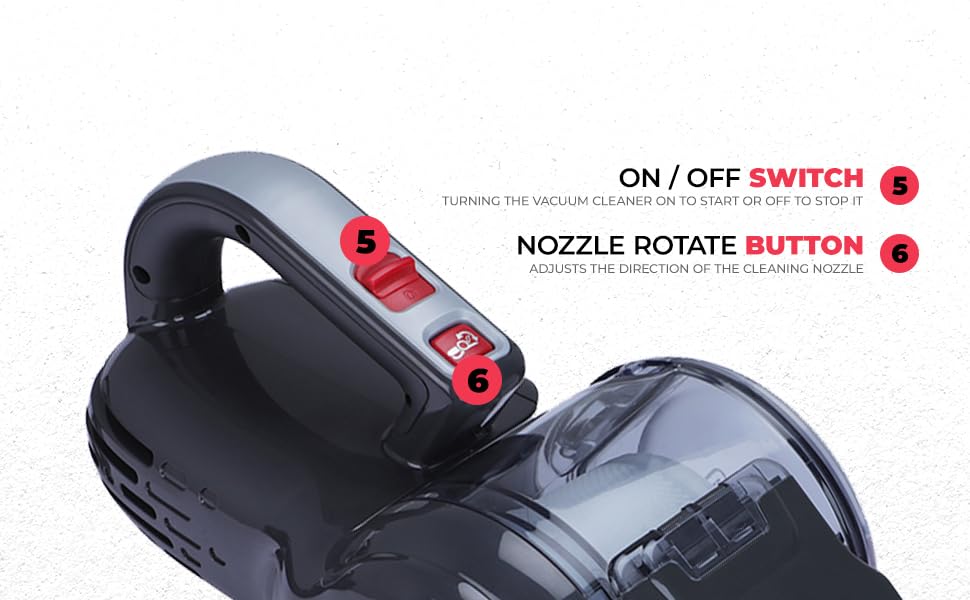 BLACK+DECKER PV1200AV-B1 12V Corded Dustbuster Flexi Auto Handheld Vacuum Cleaner with Bowl Capacity 440 ml, 5 Meter Cable+1 Year Manufacturer Warranty