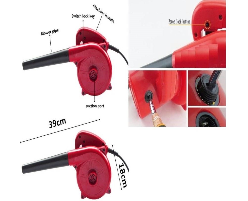Jakmister 600 W, 70 Miles/Hour Electric Air Blower Dust Cleaner Blower for Cleaning Dust (Red)