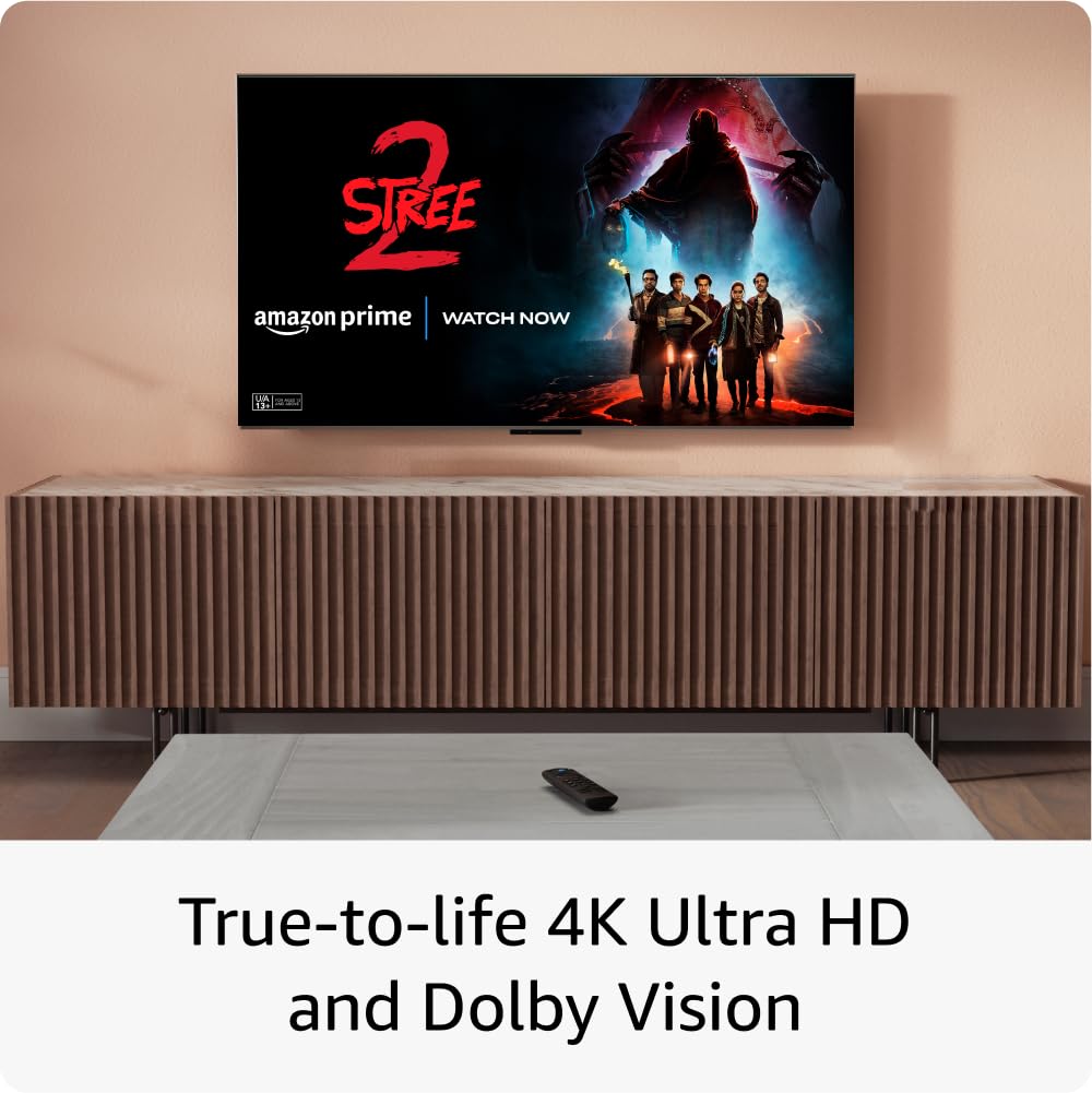 Amazon Fire TV Stick 4K streaming device (newest model), ultra-cinematic 4K streaming, supports Wi-Fi 6, Dolby Vision/Atmos, HDR10+