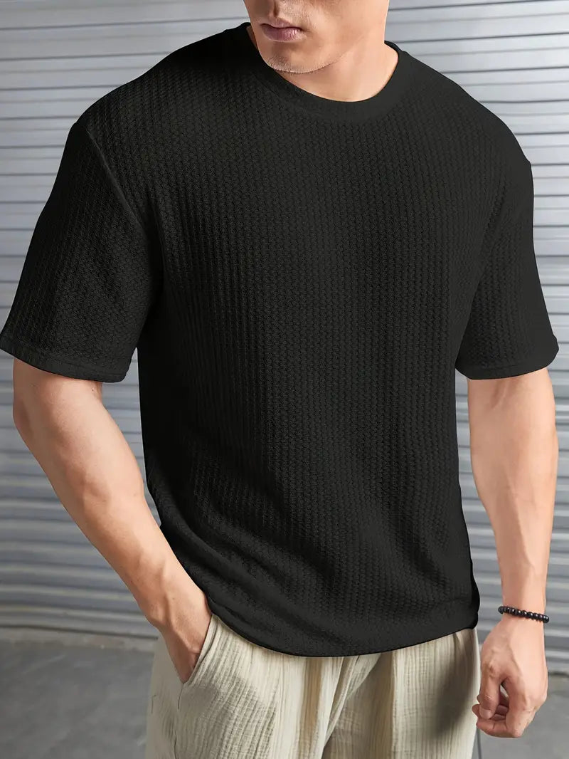 Men's Round Neck Polyester Casual T-shirt (Pack of 4)