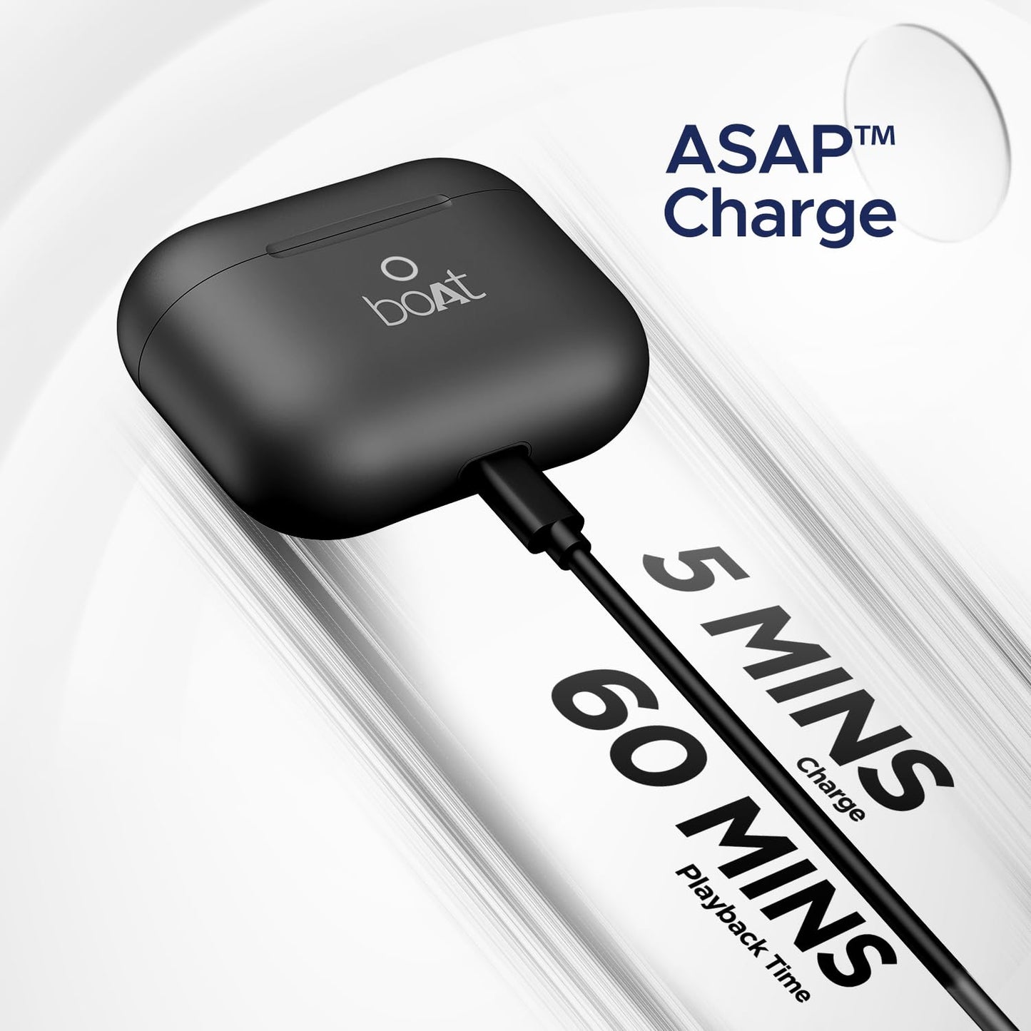 Boat Airdopes Joy, 35Hrs Battery, Fast Charge, IWP Tech, Low Latency, 2Mic ENx, Type-C Port, v5.3 Bluetooth Earbuds, TWS Ear Buds Wireless Earphones with mic(Jet Black)