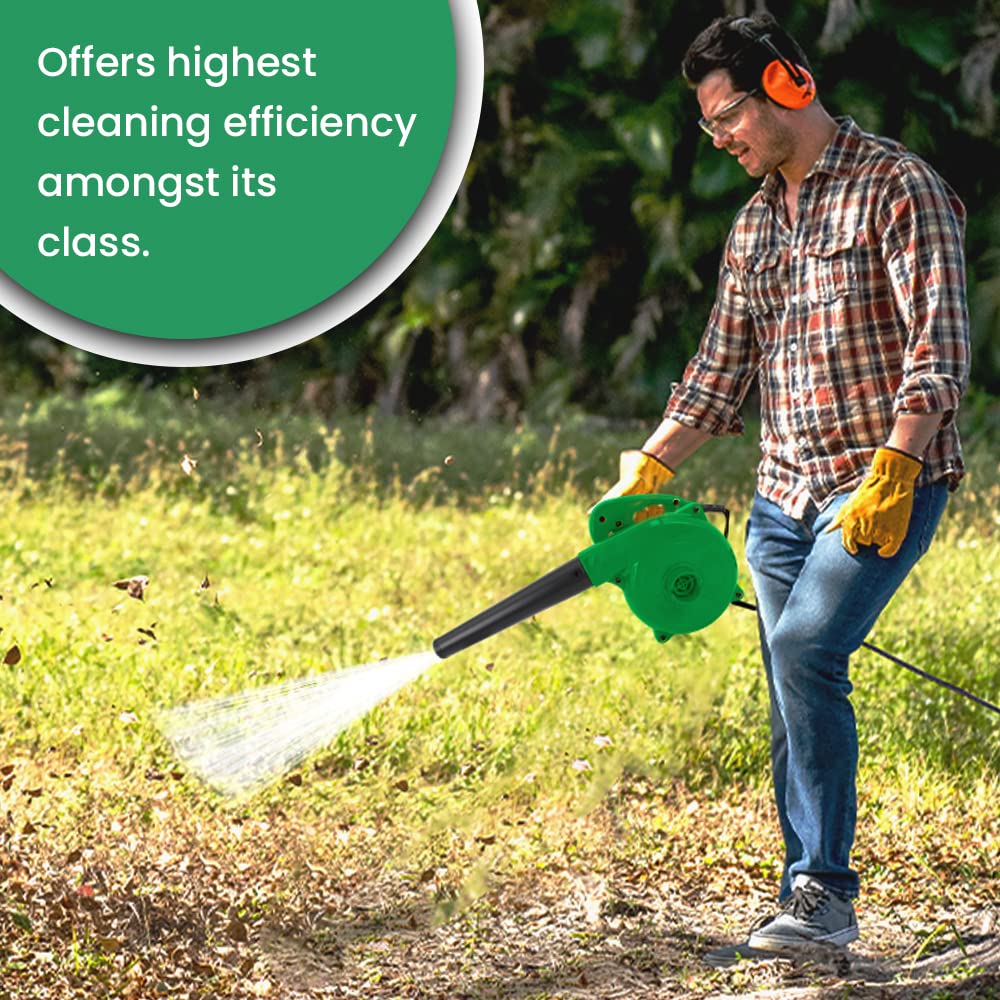 Cheston Air Blower for Cleaning Dust 550W 13000 RPM 2.6m³/min (Green)| 1 Year Warranty | Air Blower for Dust Cleaner for Home, PC Computer, Electronics - Air Blower for Home, Garden, AC Car |