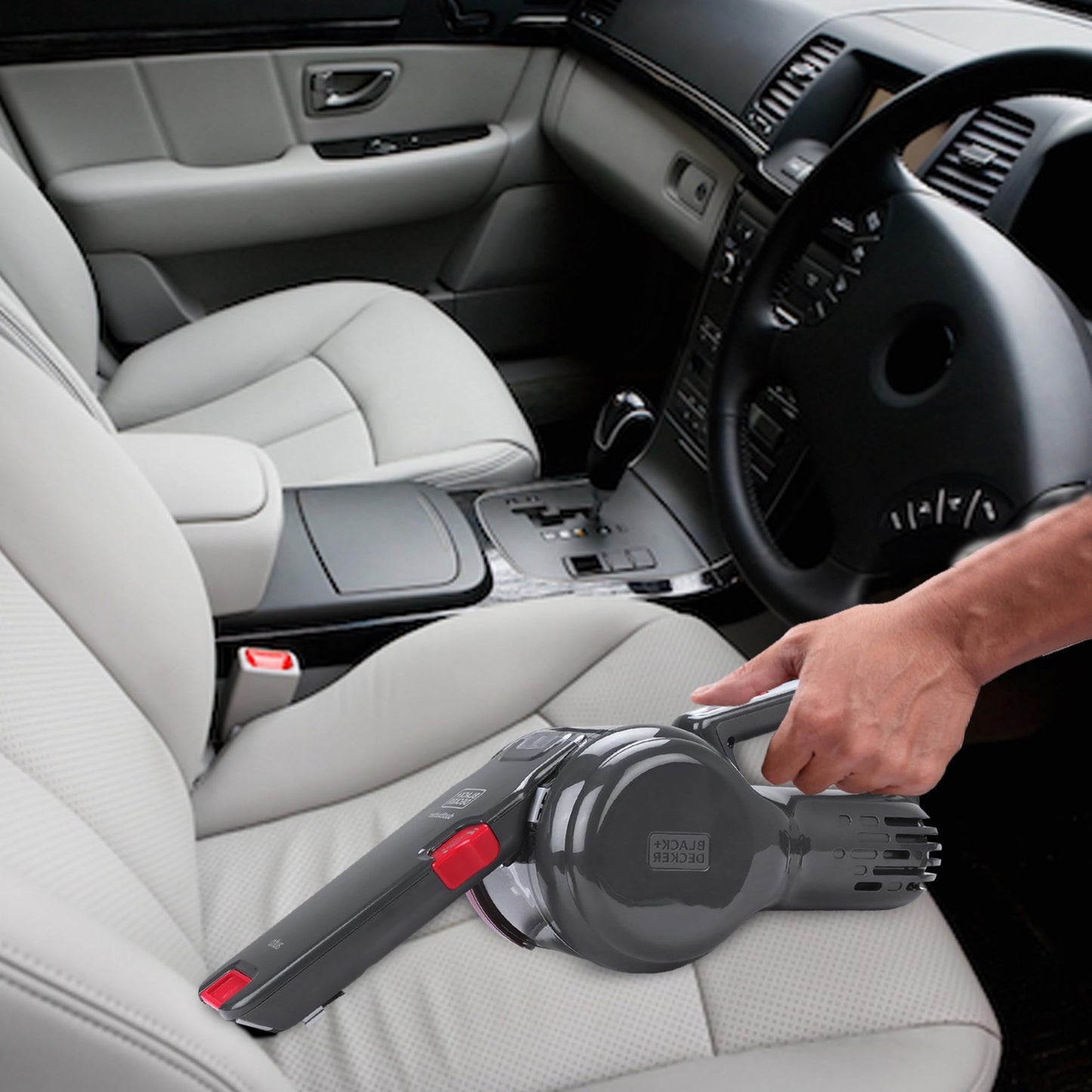 BLACK+DECKER PV1200AV-B1 12V Corded Dustbuster Flexi Auto Handheld Vacuum Cleaner with Bowl Capacity 440 ml, 5 Meter Cable+1 Year Manufacturer Warranty