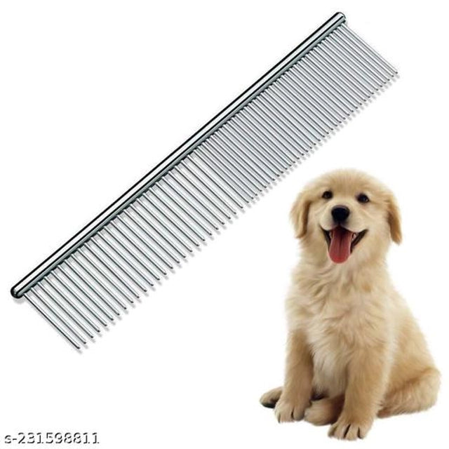 Stainless Steel Pet Grooming Comb (Multicolor)